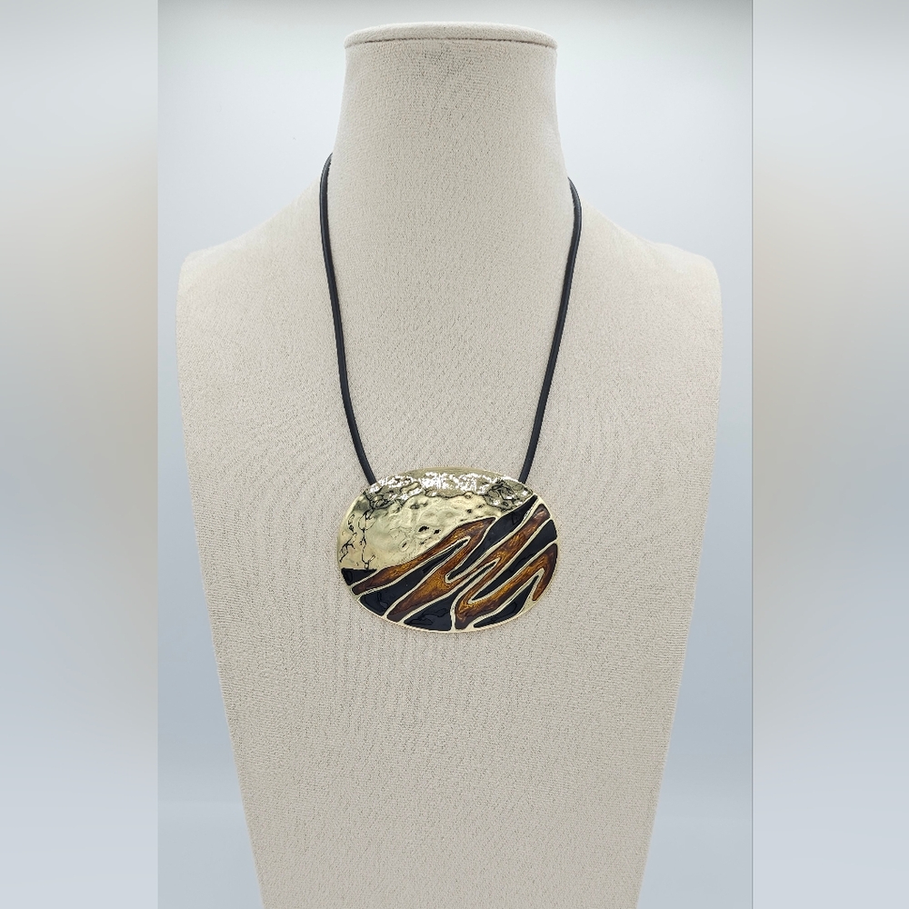 Chico's Gold and Brown Statement Necklace